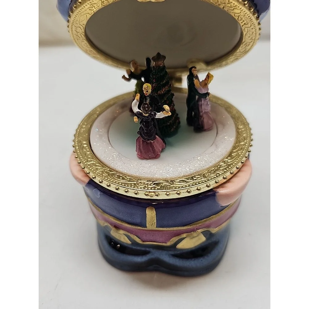 5 Vintage 2005 Mr Christmas Musical Trinket Box Ornaments works! 4